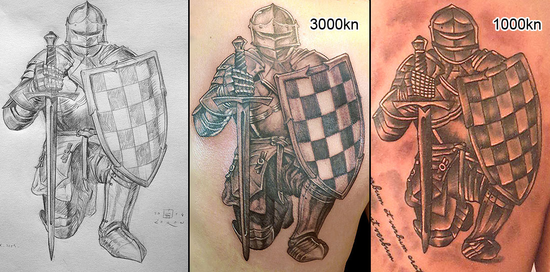 Komparacija tetoviranja istog motiva